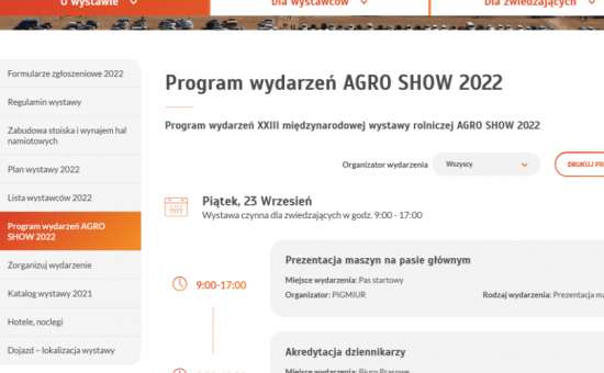 Exhibition program