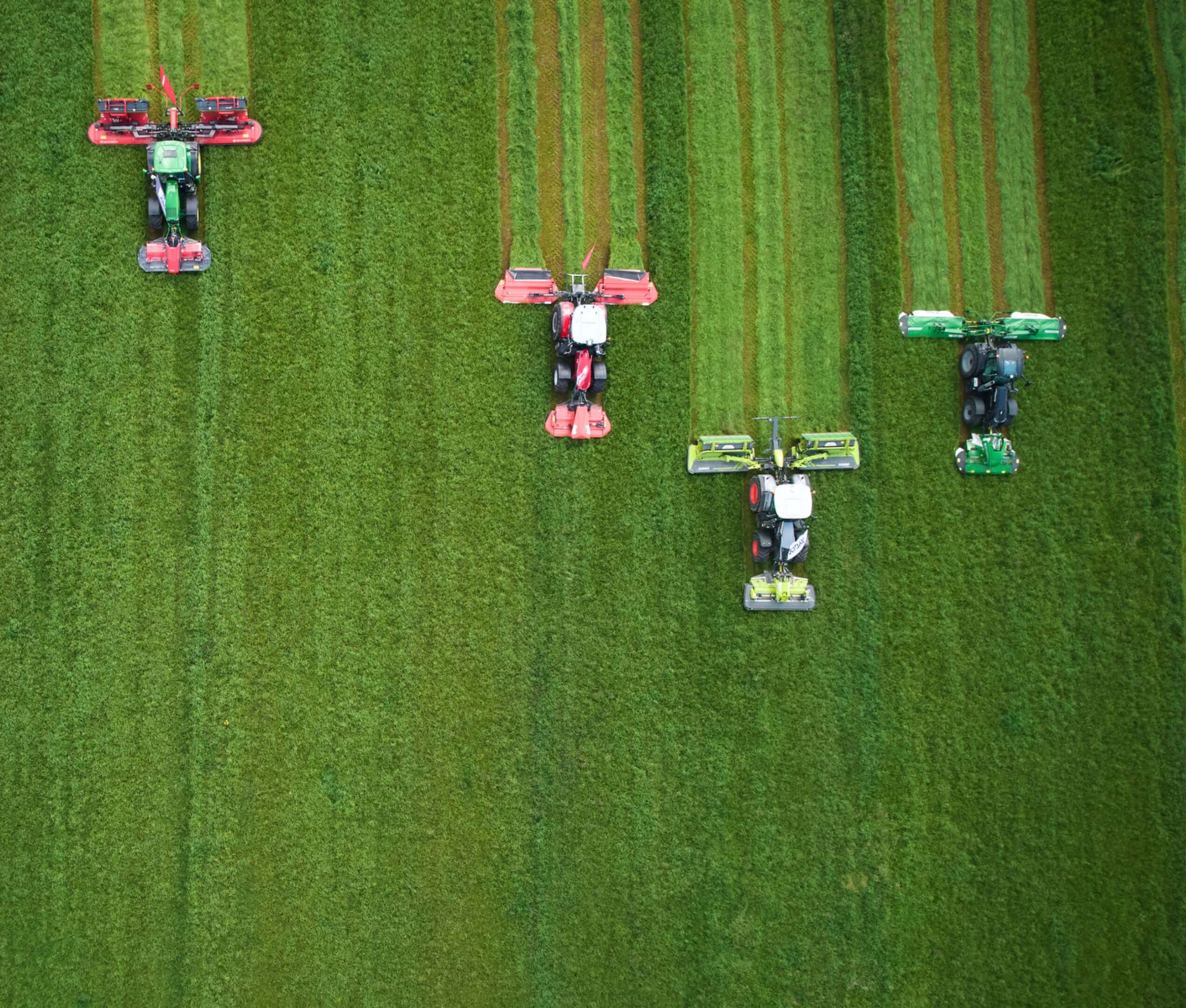 Zielone Agroshow widok z góry