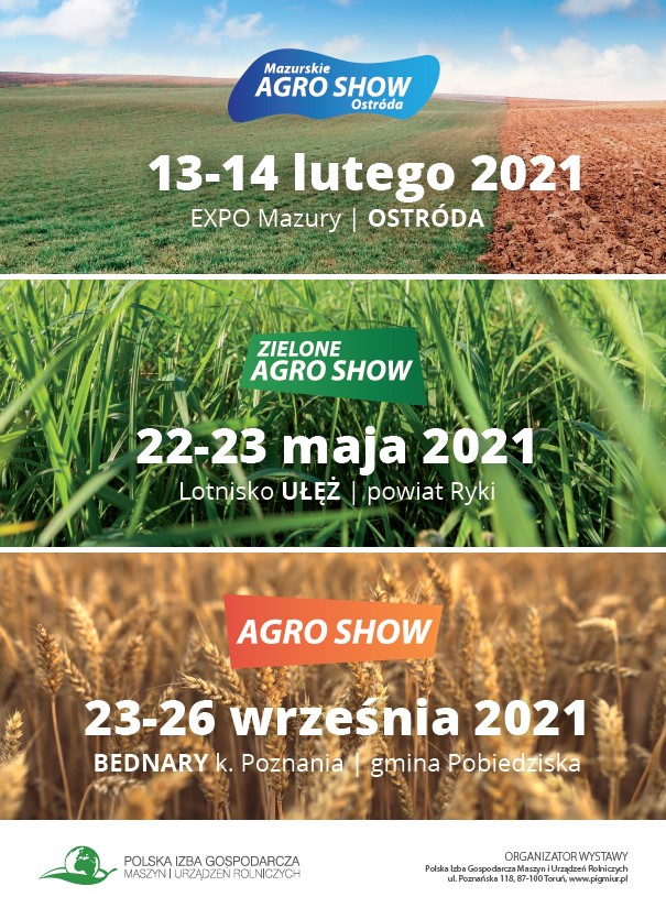 The date of the Zielone AGRO SHOW exhibition in 2021.
