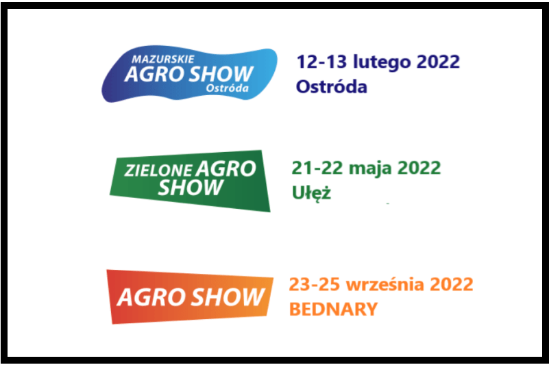 Termin wystawy Zielone AGRO SHOW w 2022 roku.